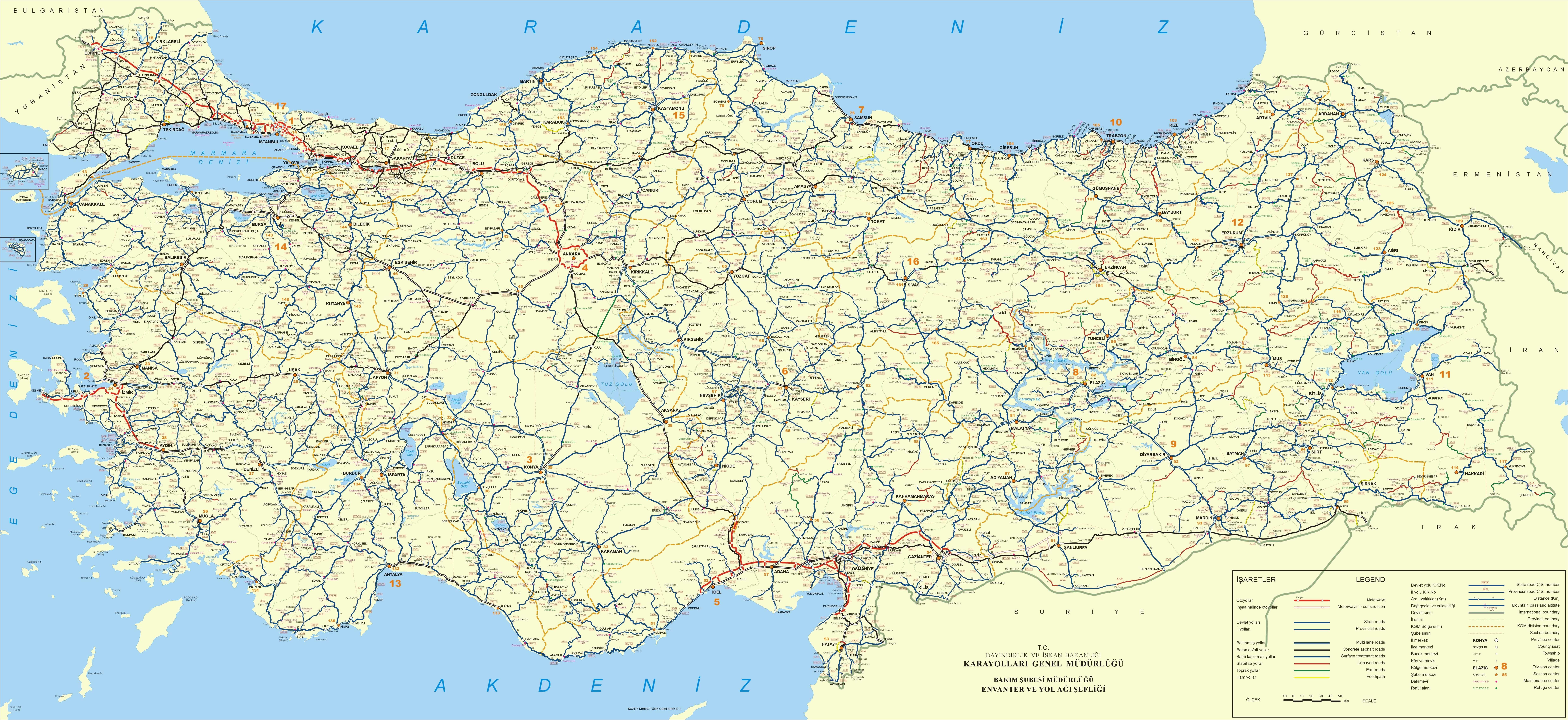 carte-routier-turquie